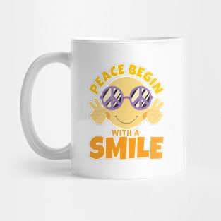 Peace Begin With A Smile Mug